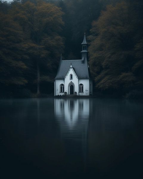 Verzauberte Kirche, Nebelsee von fernlichtsicht
