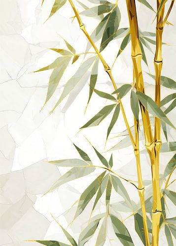 Bamboe Abstract Goud Decor