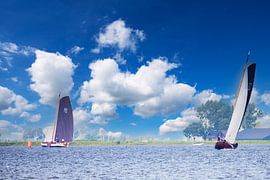 Skûtsjezeilwedstrijden in Friesland by Brian Morgan