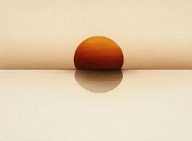 Orange Reflexion | Reflexion des Stillen Kreises von Moderne Kollektion