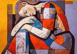 Vrouw met Rood van ARTEO Schilderijen