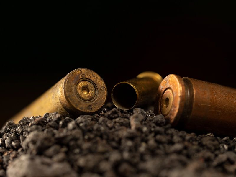 3 bullet shells close up by Robin Jongerden
