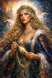 Ein Gemälde der nordischen Göttin Frigg. von Johannes