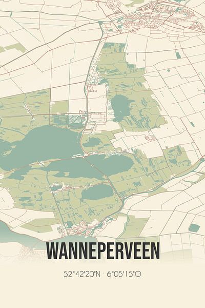 Vintage map of Wanneperveen (Overijssel) by Prints of Place
