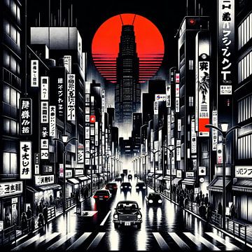 Impression de l'artiste de Tokyo II sur Ronald de Bie