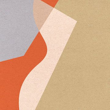 Modern retro. Abstracte en geometrische vormen nr. 21 van Dina Dankers