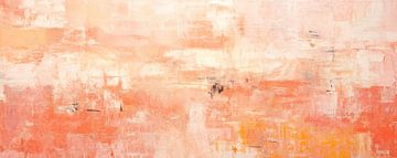 Abstract Peach Art | Perzik van Abstract Schilderij