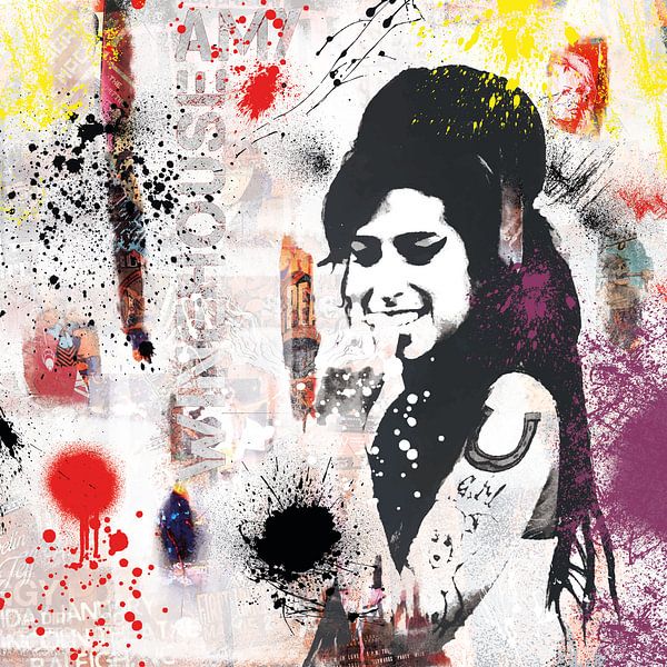 Amy Winehouse Pop Art van Rene Ladenius Digital Art