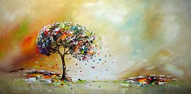 Arbre d'été sur Gena Theheartofart