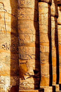Portiek in de Karnak Tempel in Luxor Egypte van Dieter Walther