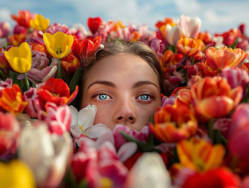 Flower Power Frauen von Egon Zitter