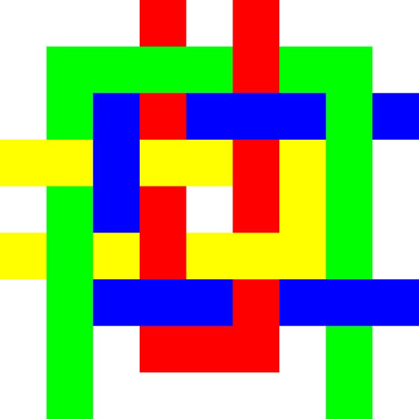 Drunter und Drüber | Permutation | ID=09 | V=68 | Knoten 4xU | P #01-W von Gerhard Haberern