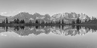 Wilder Kaiser in Tirol schwarz-weiss