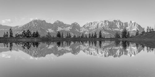 Wilder Kaiser in Tyrol black and white