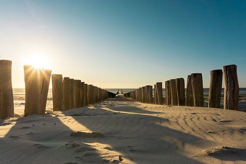 Sonnenuntergang am Strand von Domburg, Zeeland