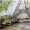La Tour Eiffel sur la Seine. sur Ineke de Rijk
