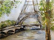 De Eiffel toren aan de Seine. van Ineke de Rijk thumbnail