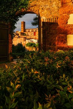 Zonsondergang op Sutri Italië van Martijn Jebbink Fotografie