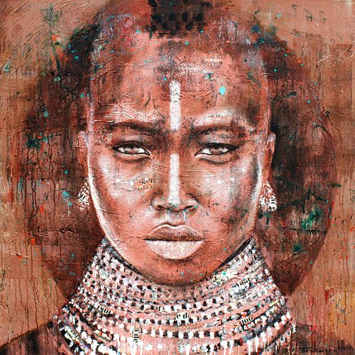Tribal woman van Atelier Paint-Ing