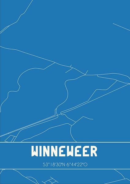 Blueprint | Map | Winneweer (Groningen) by Prints of Place