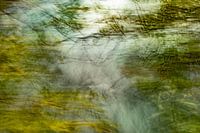 Wasserfall zwischen Bäumen Im Jostedal