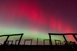Northern lights at the Pömmelte ring shrine by Stephan Schulz