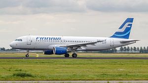 Passagierflugzeug vom Typ Finnair Airbus A320-200.