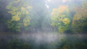 Passerelle dans le brouillard sur Rob Sprenger