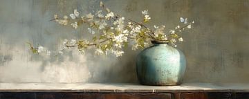 Vase and Blossom van Blikvanger Schilderijen