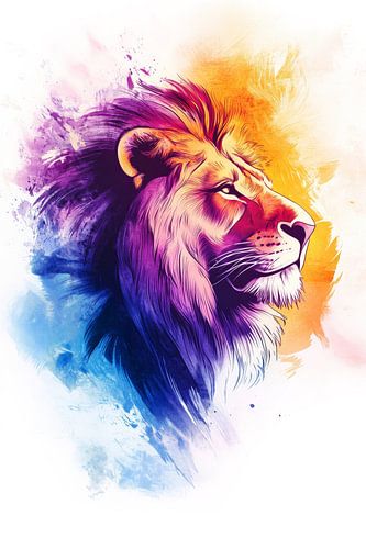 Kleurrijke leeuw