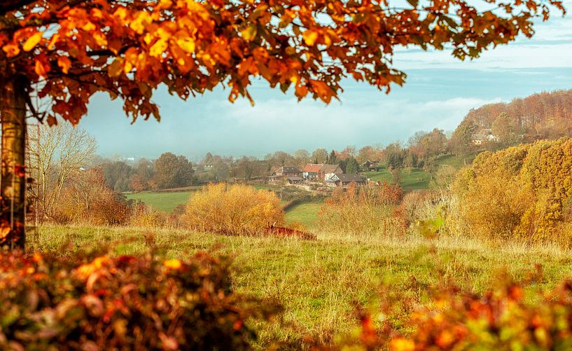 Herbstliche Farben auf den Hügeln Südlimburgs von John Kreukniet