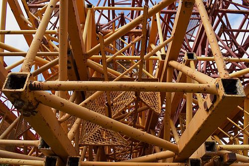 Constructie verroeste hijskraan 
