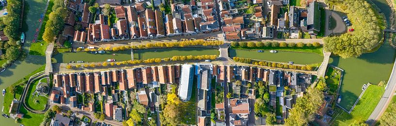 La ville de Sloten en Frise vue d'en haut par Sjoerd van der Wal Photographie