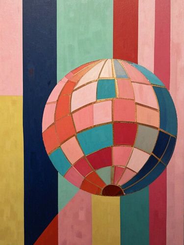 Boule disco rose