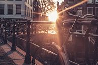 Zonsopkomst over de Utrechtse grachten van Bastiaan Veenstra thumbnail