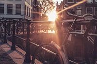 Zonsopkomst over de Utrechtse grachten