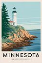 Minnesota Vintage Reisposter van Poster Art Shop thumbnail