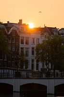 Zonsondergang boven de Magere Brug