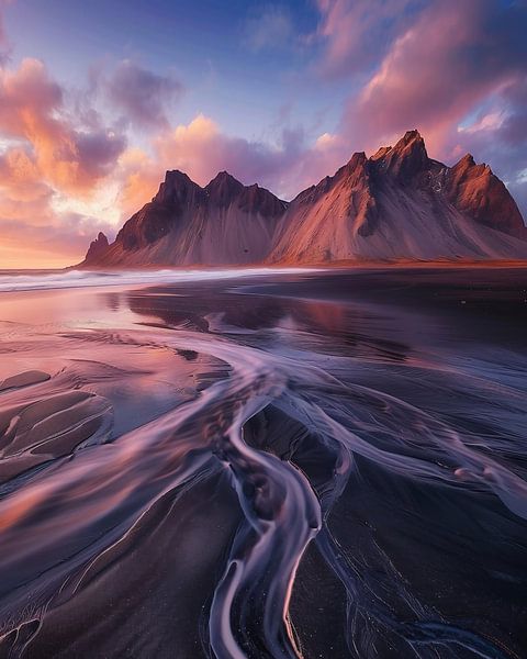 Magische gloed over rotsen van fernlichtsicht