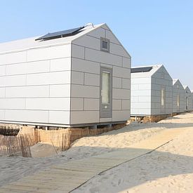 Maisons de plage blanches sur Harry Wedzinga