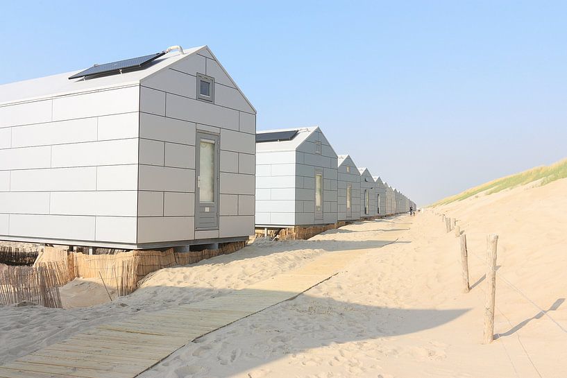 Weiße Strandhäuser von Harry Wedzinga