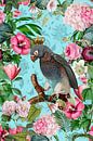 Papageienkönig im Blumenparadies von Andrea Haase Miniaturansicht