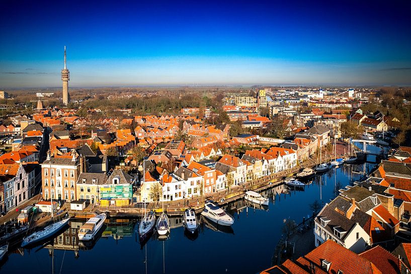 Stadshaven Goes from the air by Fotografie in Zeeland