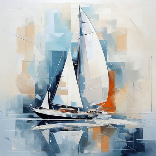 Sailing vessel | Sailing vessel abstract by Wonderful Art