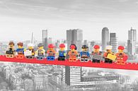Lunch atop a skyscraper Lego edition - Rotterdam van Marco van den Arend thumbnail