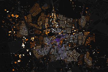 Kaart van Breda abstract van Maps Are Art