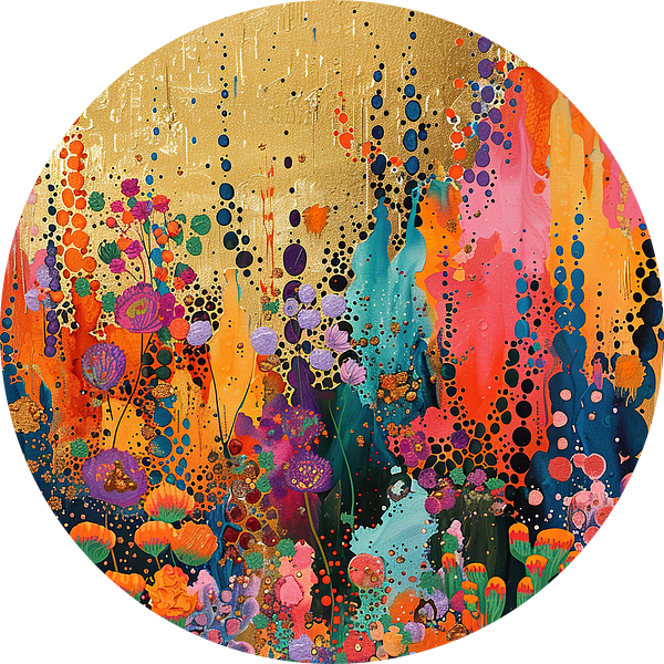 Garden Delight Abstract van Abstract Schilderij