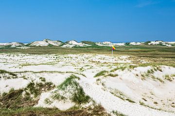 Landschap in de duinen bij Norddorf op het eiland Amrum van Rico Ködder