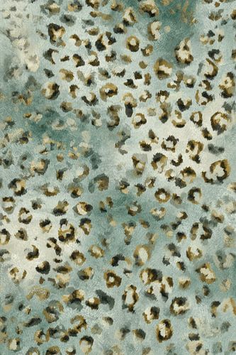 Leopard Print Abstract in Green Watercolour Design
