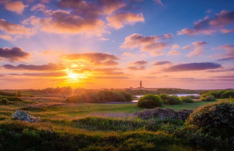 Zonsondergang op Texel. van Justin Sinner Photography ( Fotograaf op Texel)